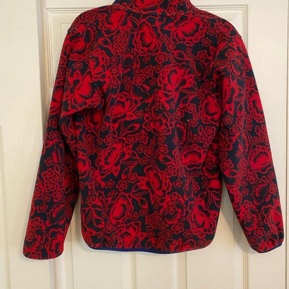 Patagonia Synchilla 💌Free Shipping T-Snap All Over Print Red Navy Size S - Picture 2 of 5